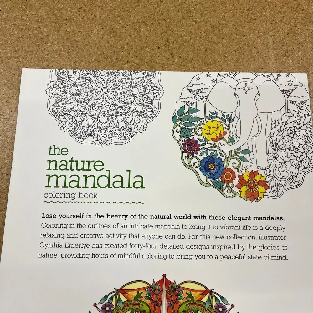 The Nature Mandala Coloring Book Featuring Cynthia Emerlye 44 Designs